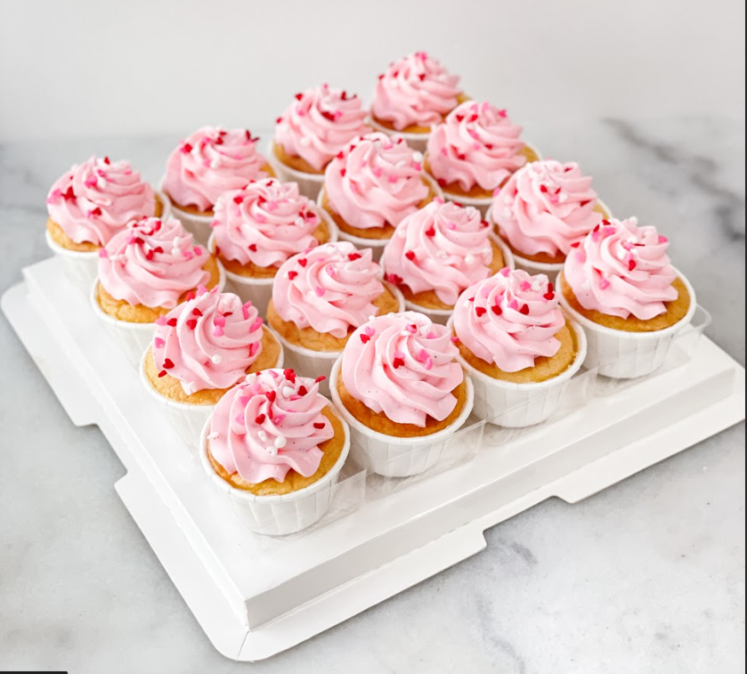 Pastel Pink Mini Cupcakes 16 pcs Set nett only - Main Image