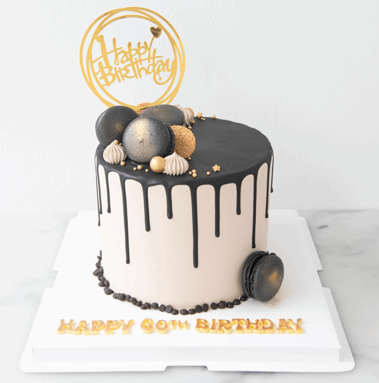 Customized Cake - Black & Brown Theme