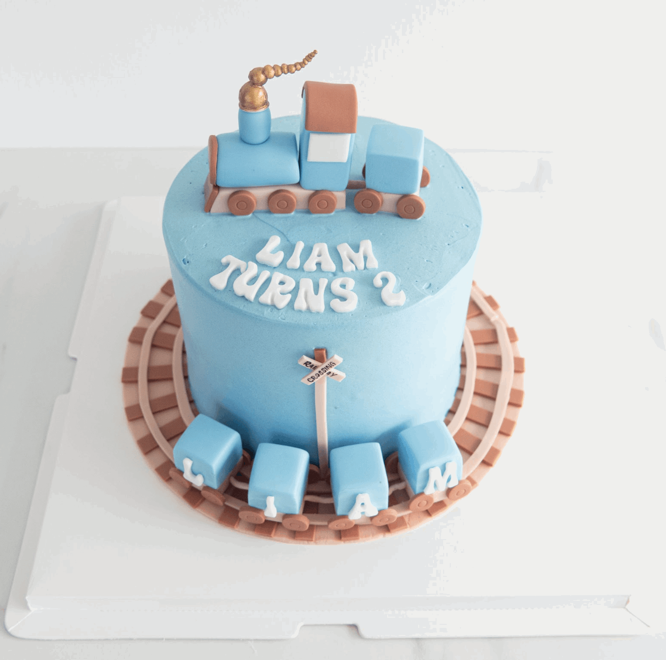 Customized Cake - Blue Train