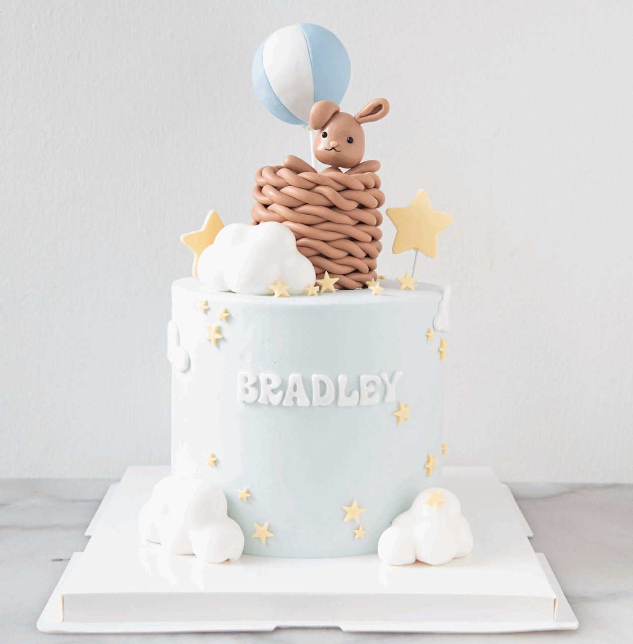 Customized Cake - Brown Bunny in a Basket