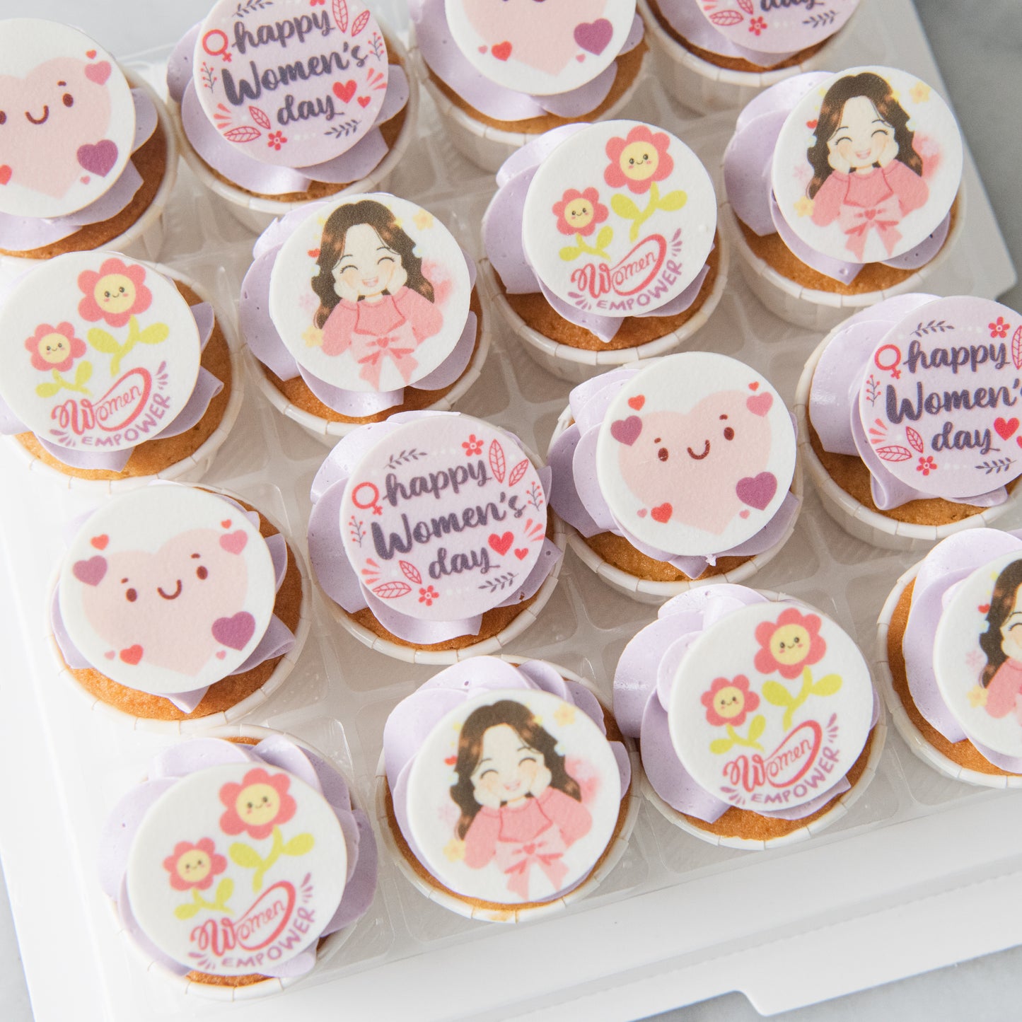 International Women's Day | 16pcs Positivity and Love Cupcake In Gift Box | $55.80 Nett