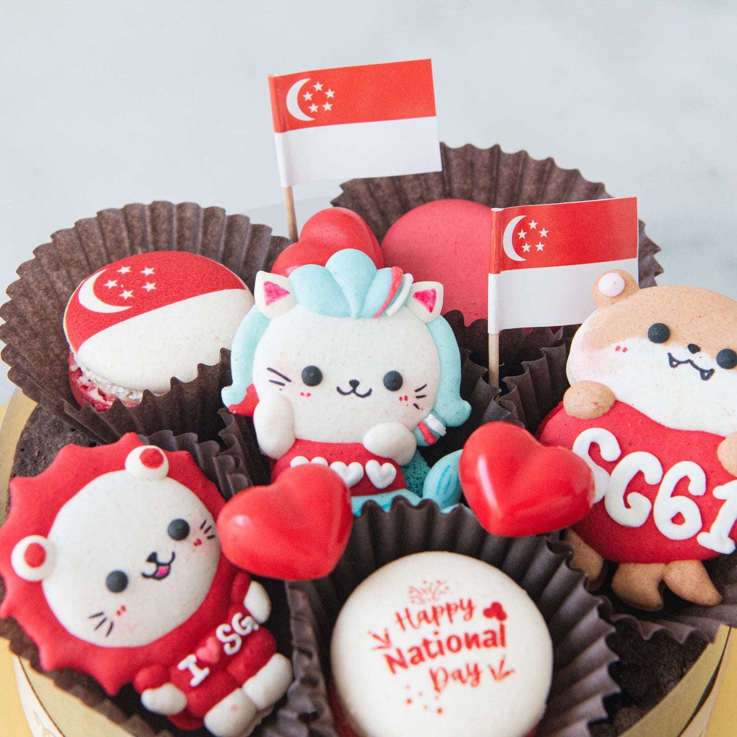 Happy National Day | Otterly Delicious Macaron Brownie Surprise | $55.80 Nett