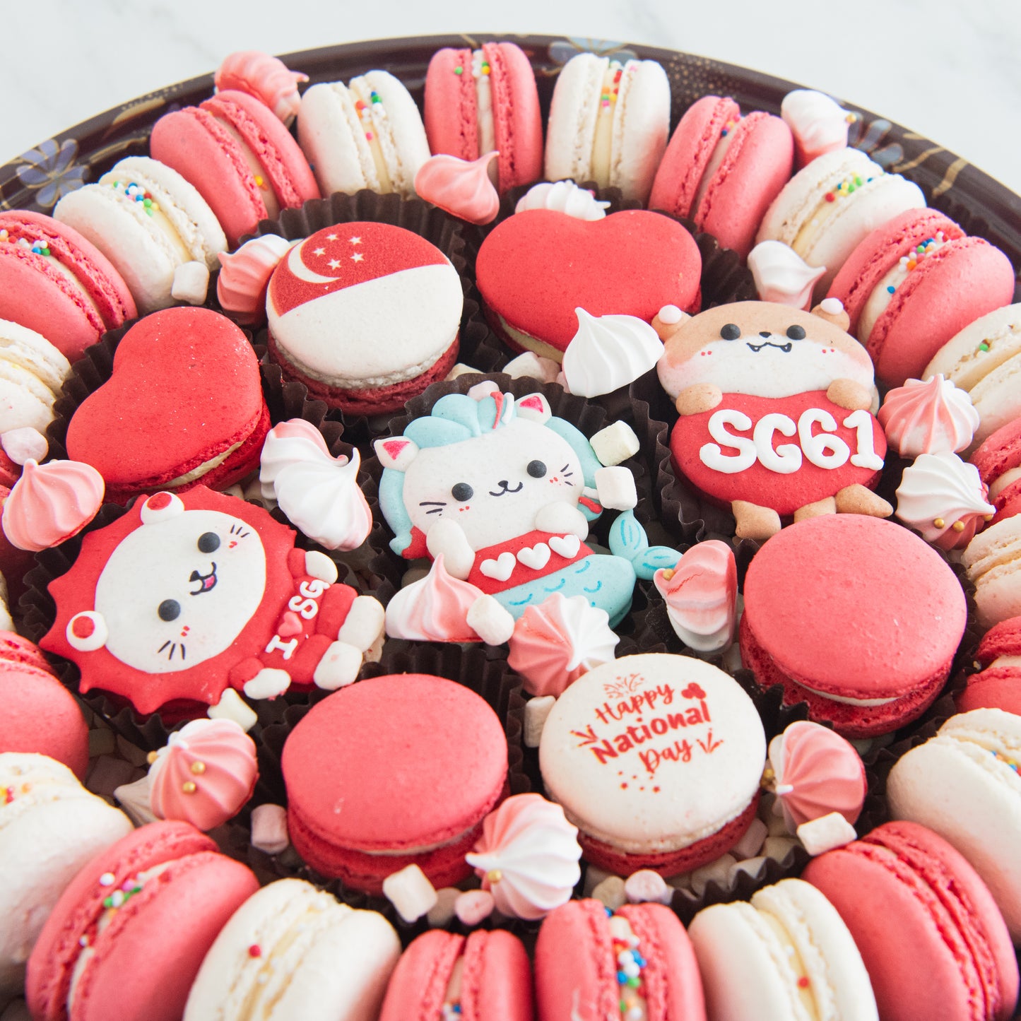 Happy National Day | SG61 Jumbo Treasure Macaron Set | $128 Nett