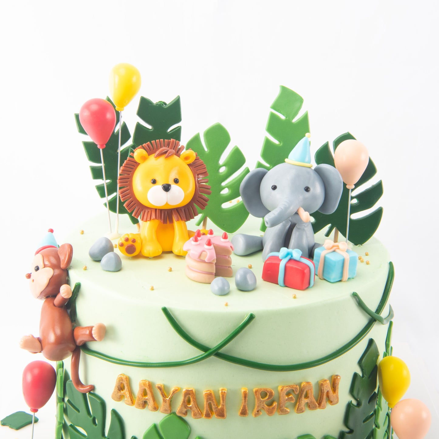 Customized Cake -   Jungle Friends Birthday Cake
