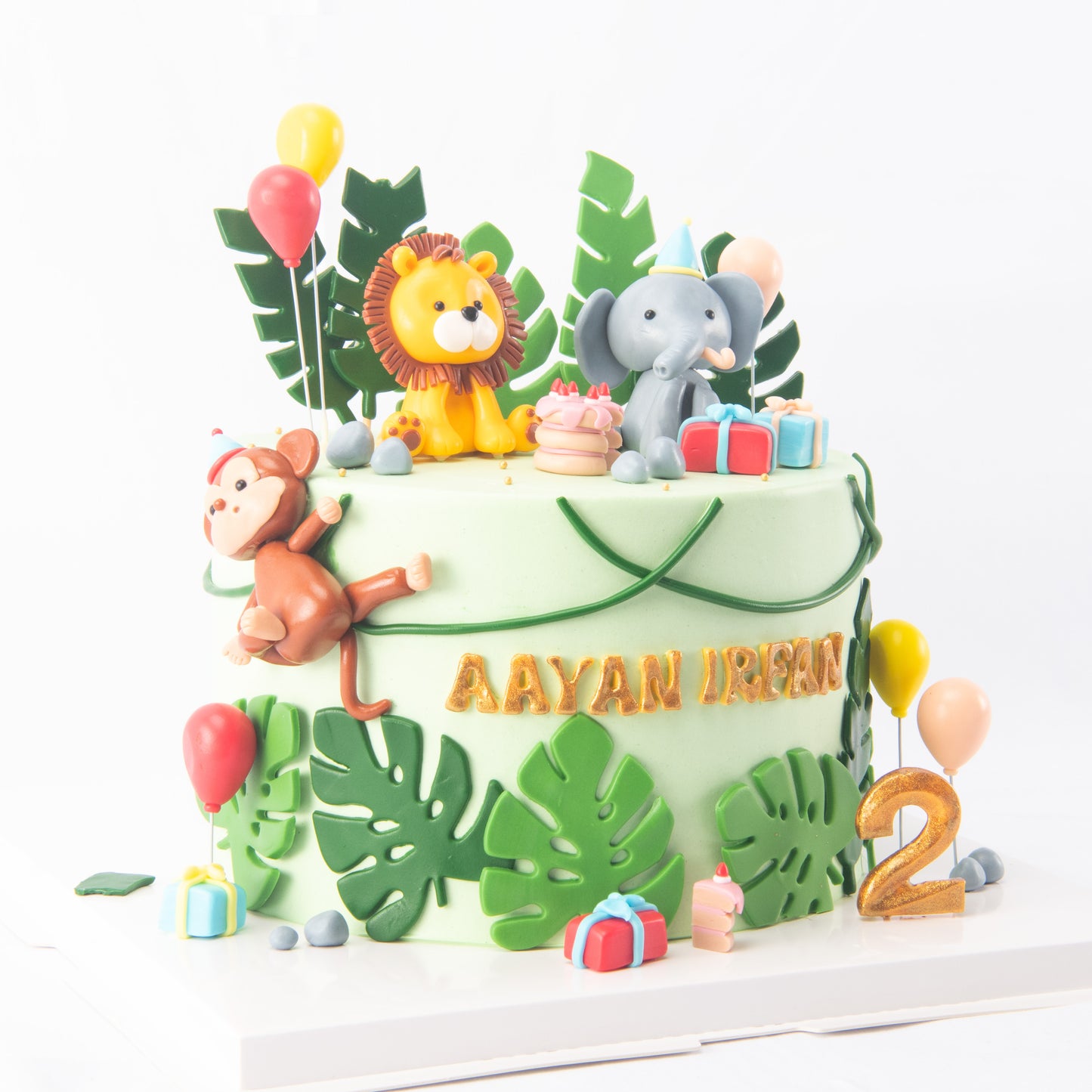 Customized Cake -   Jungle Friends Birthday Cake