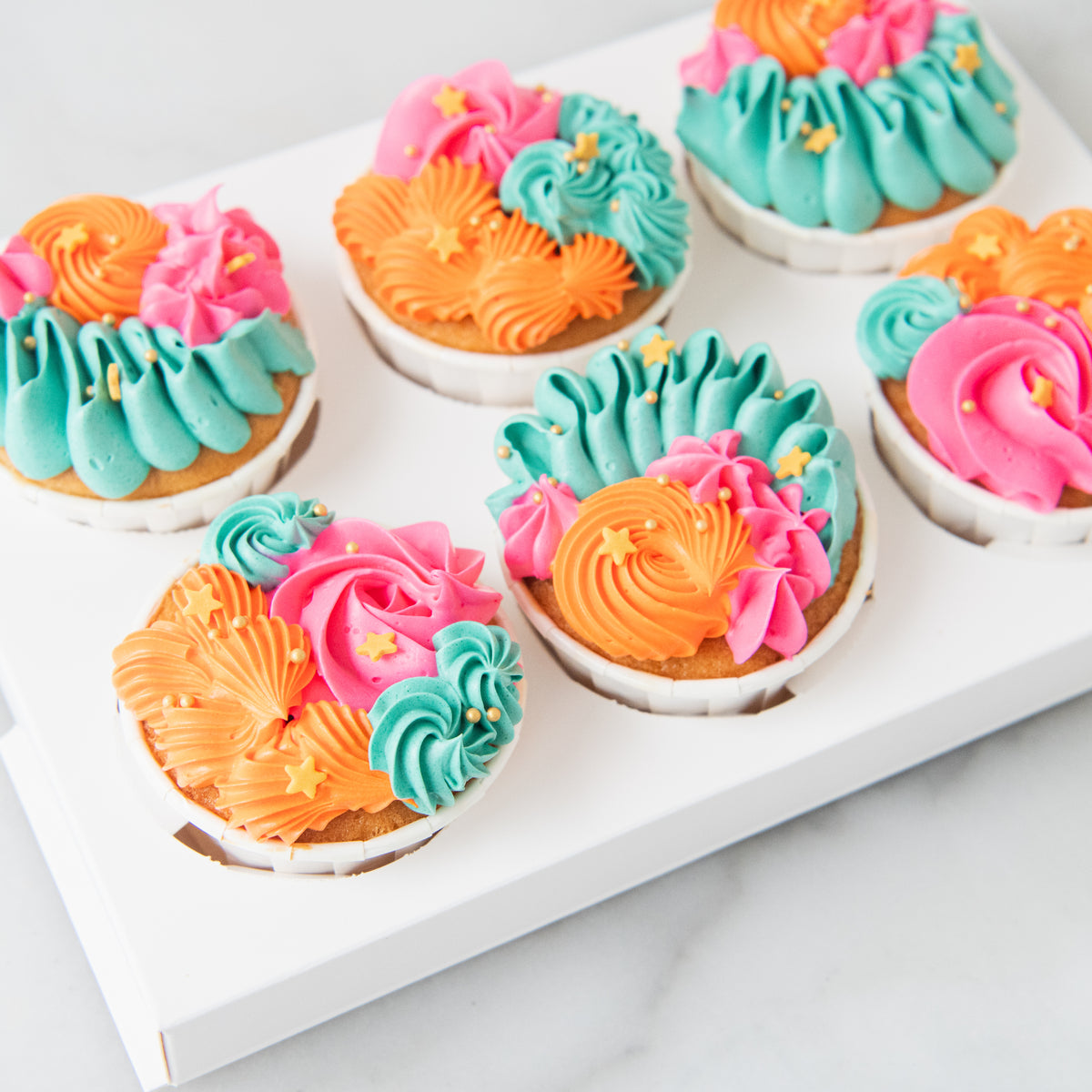 Happy Deepavali | 6pcs Diwali Frosted Cupcake In Gift Box | $35.80 Nett