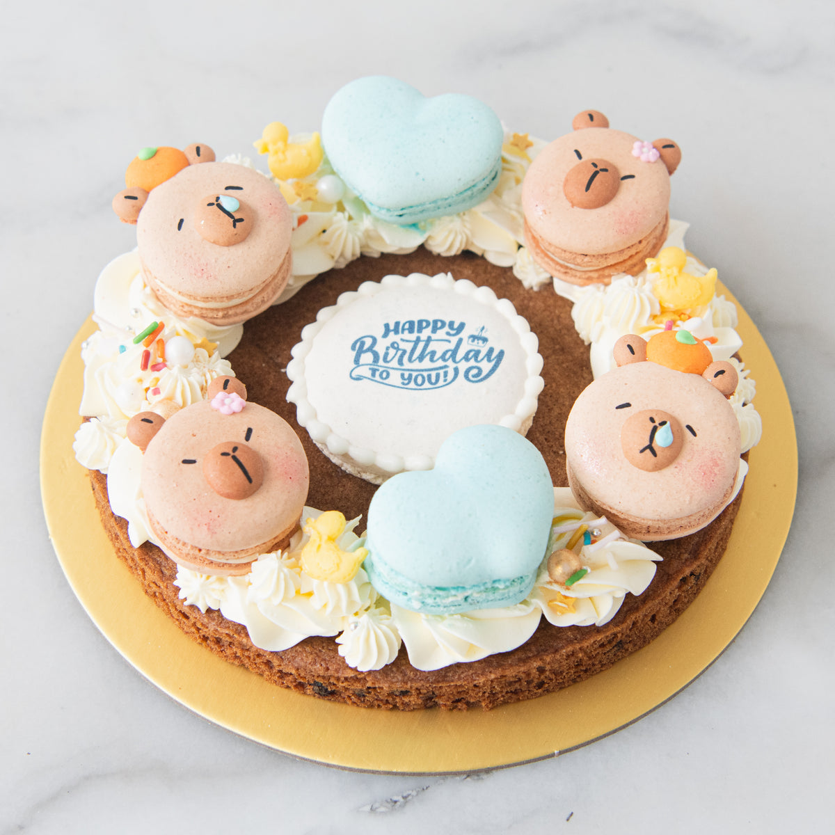 Capybara Dream Macaron Cookies Ring Upsize | $51.80 Nett