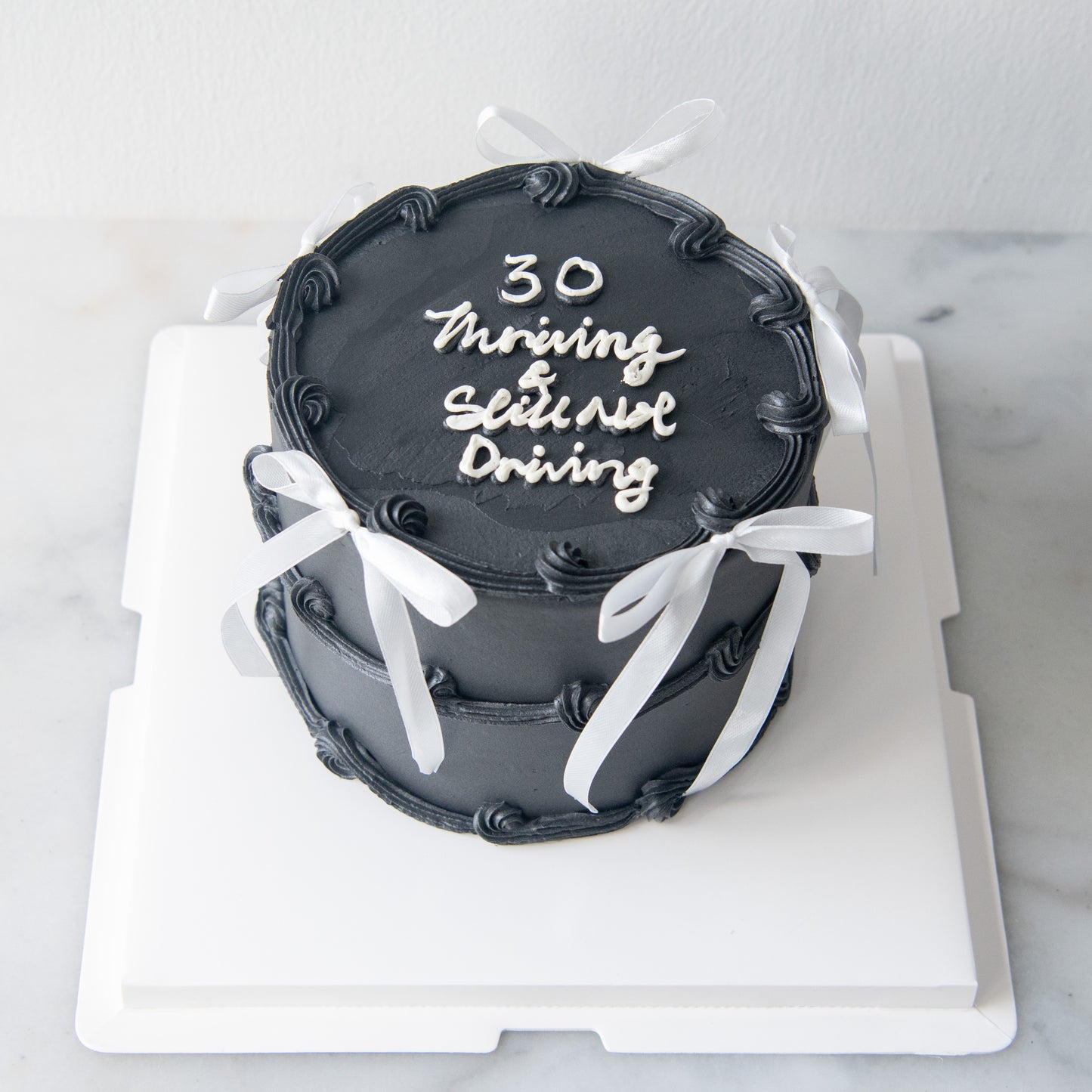 Customized Cake-  Midnight Ribbon Cake
