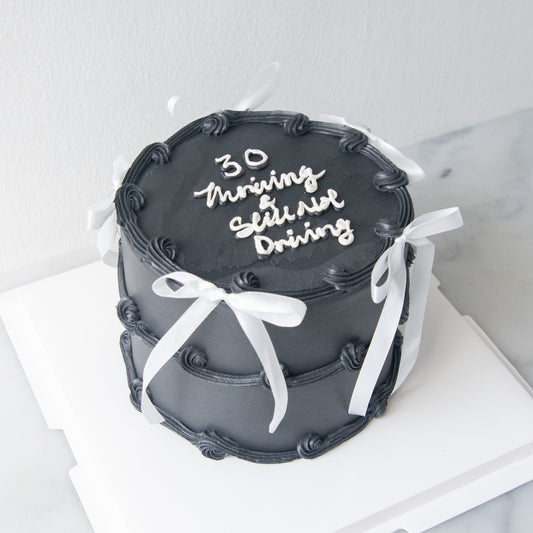 Customized Cake-  Midnight Ribbon Cake