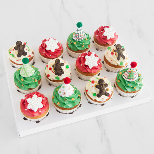 Ho ho ho! Merry Christmas | 12pcs Festive Bites Cupcake | $68.80 Nett