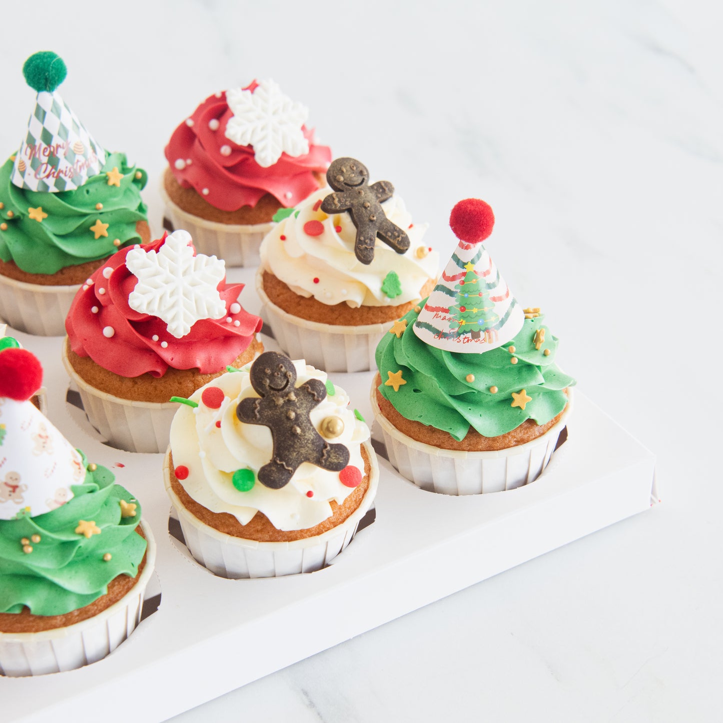 Ho ho ho! Merry Christmas | 12pcs Festive Bites Cupcake | $68.80 Nett