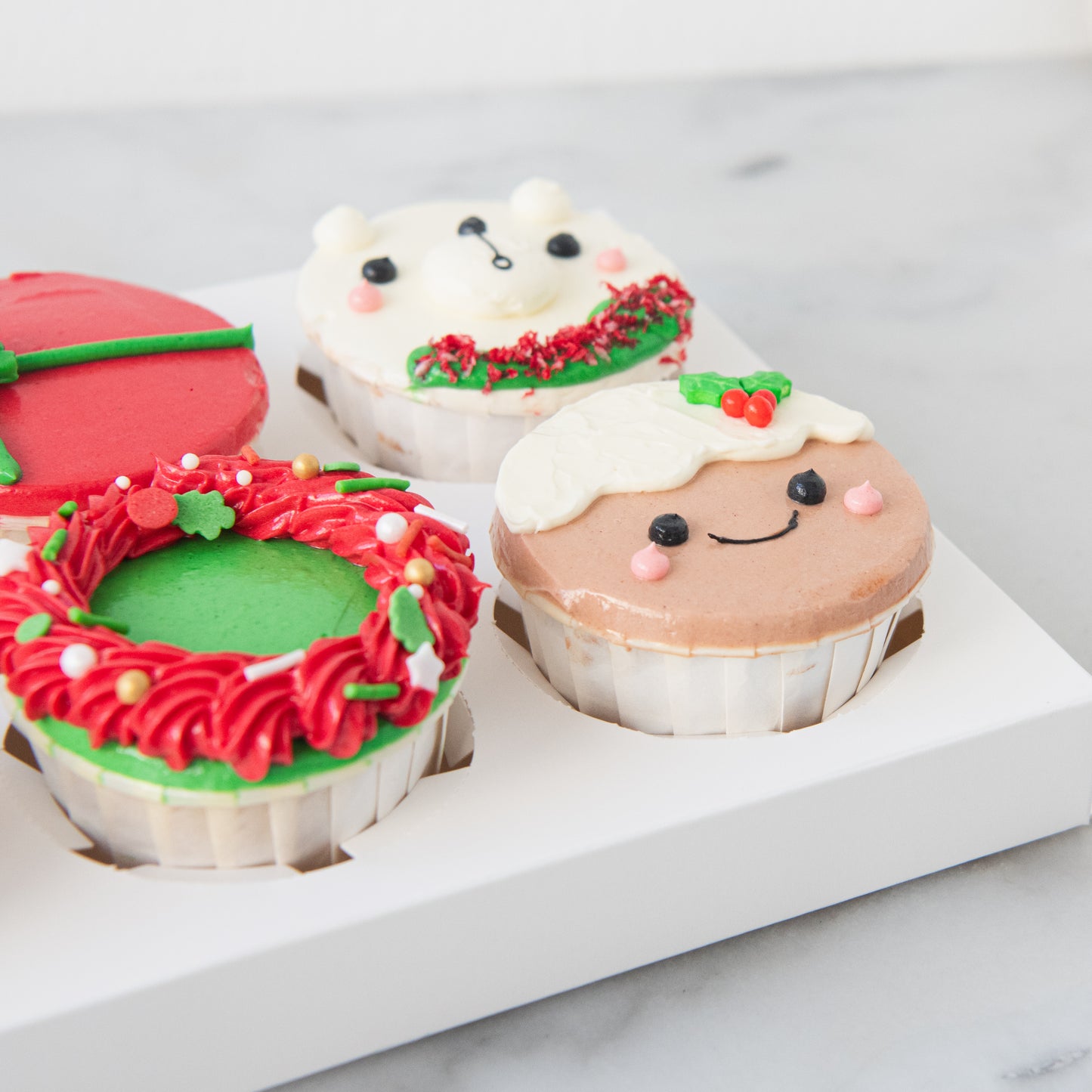 Ho Ho Ho! Merry Christmas | 6pcs Santa & Friends Cupcakes | $45.80 Nett