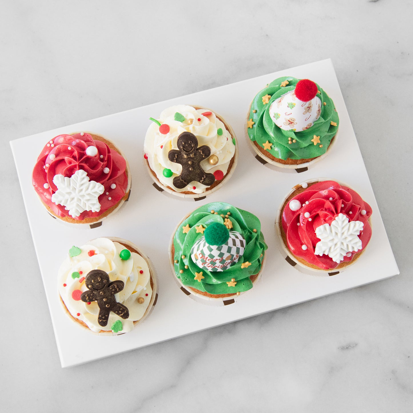 Ho ho ho! Merry Christmas | 6pcs Festive Bites Cupcake | $38.80 Nett