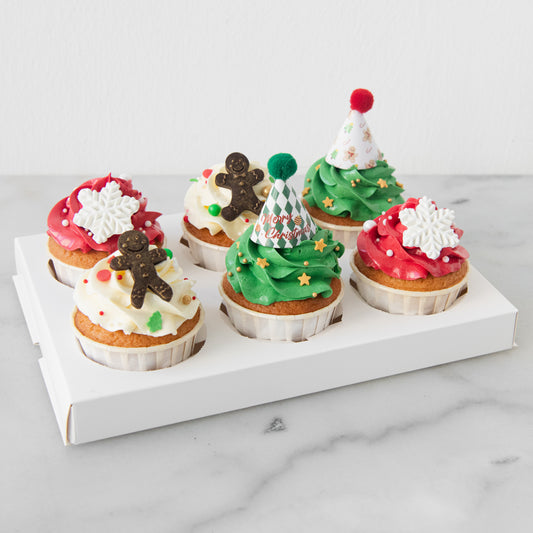 Ho ho ho! Merry Christmas | 6pcs Festive Bites Cupcake | $38.80 Nett