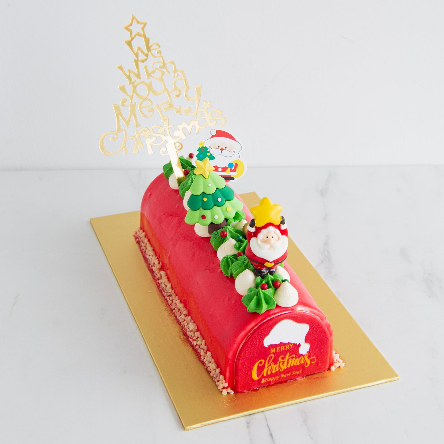Ho ho ho! Merry Christmas | A December to Remember Raspberry Log Cake 1kg | $68.80 Nett