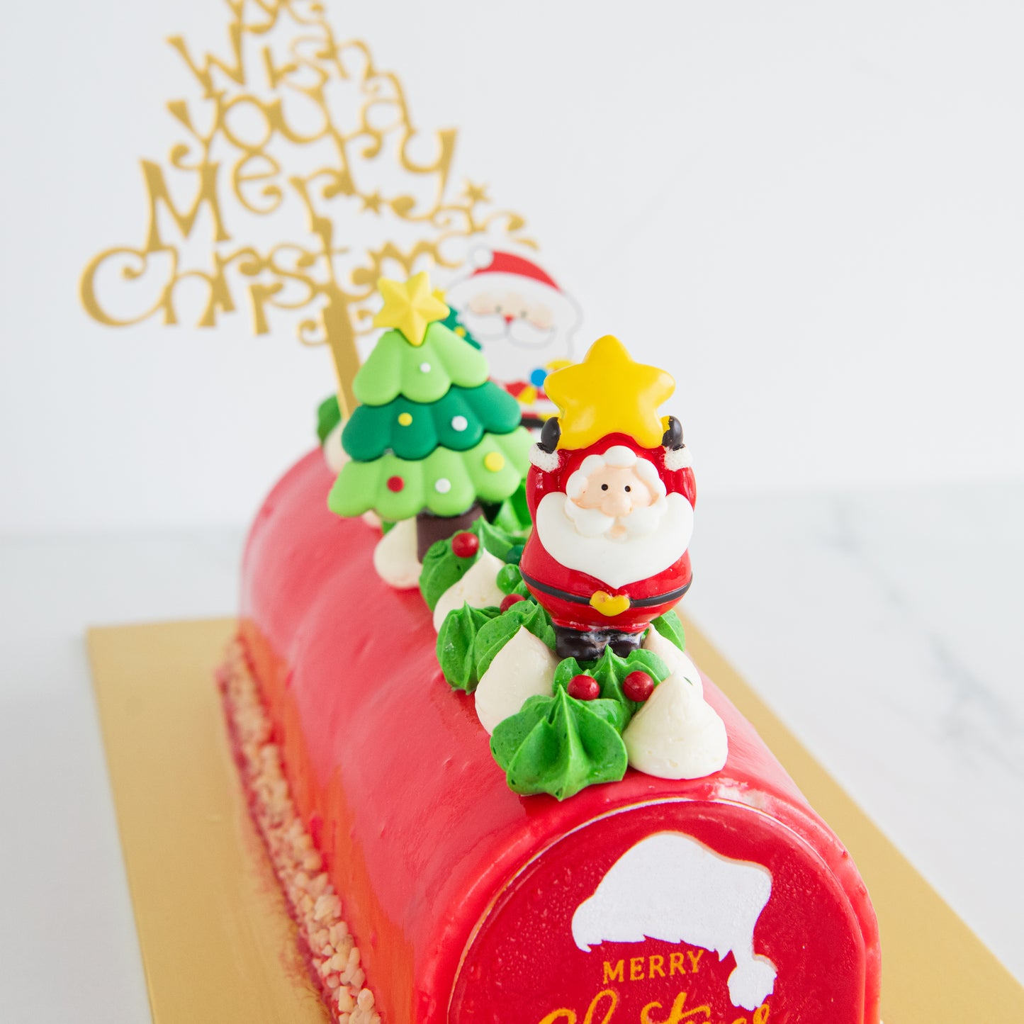 Ho ho ho! Merry Christmas | A December to Remember Raspberry Log Cake 1kg | $68.80 Nett