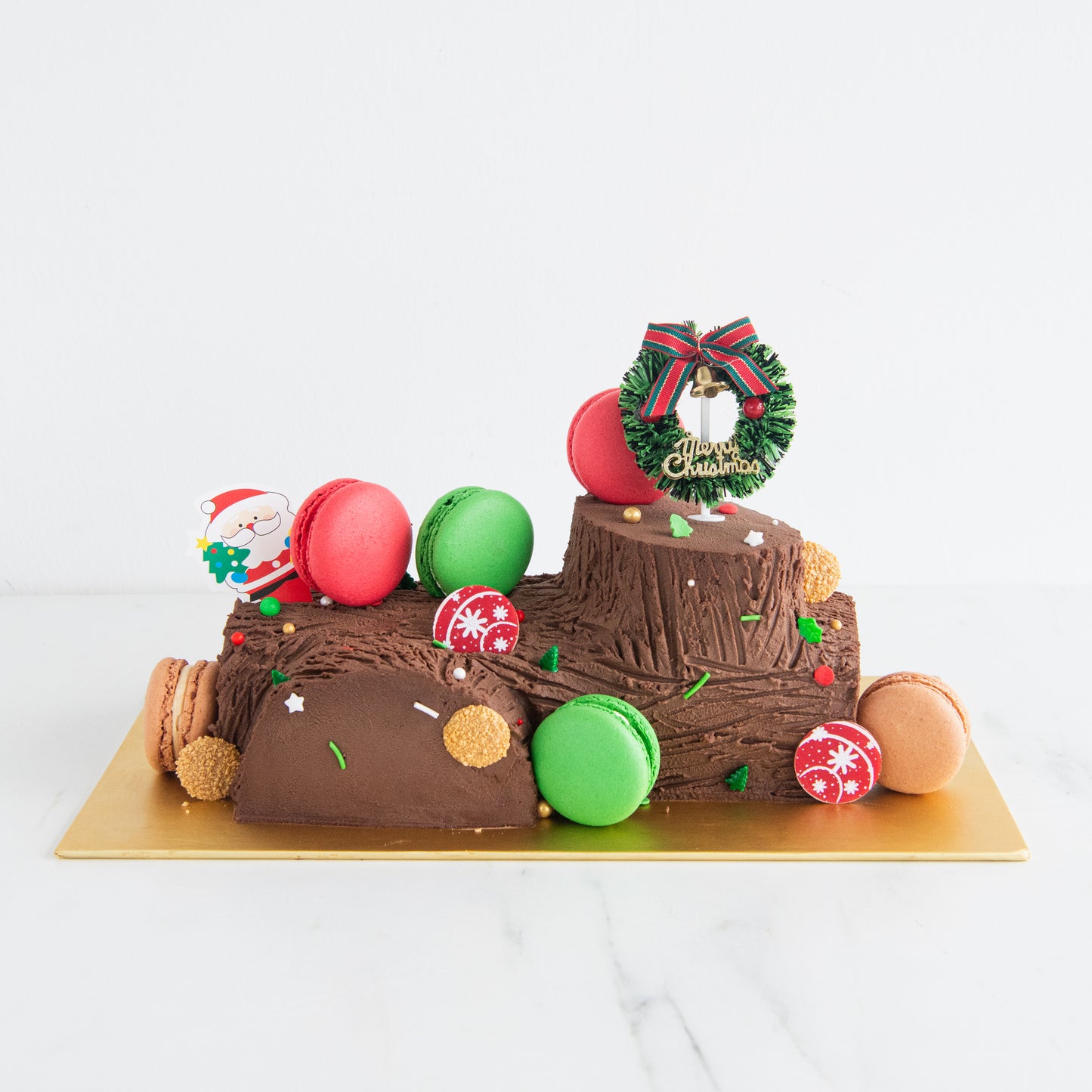 Ho ho ho! Merry Christmas | Santa's Woody Delight Log Cake 1kg | $68.80 Nett