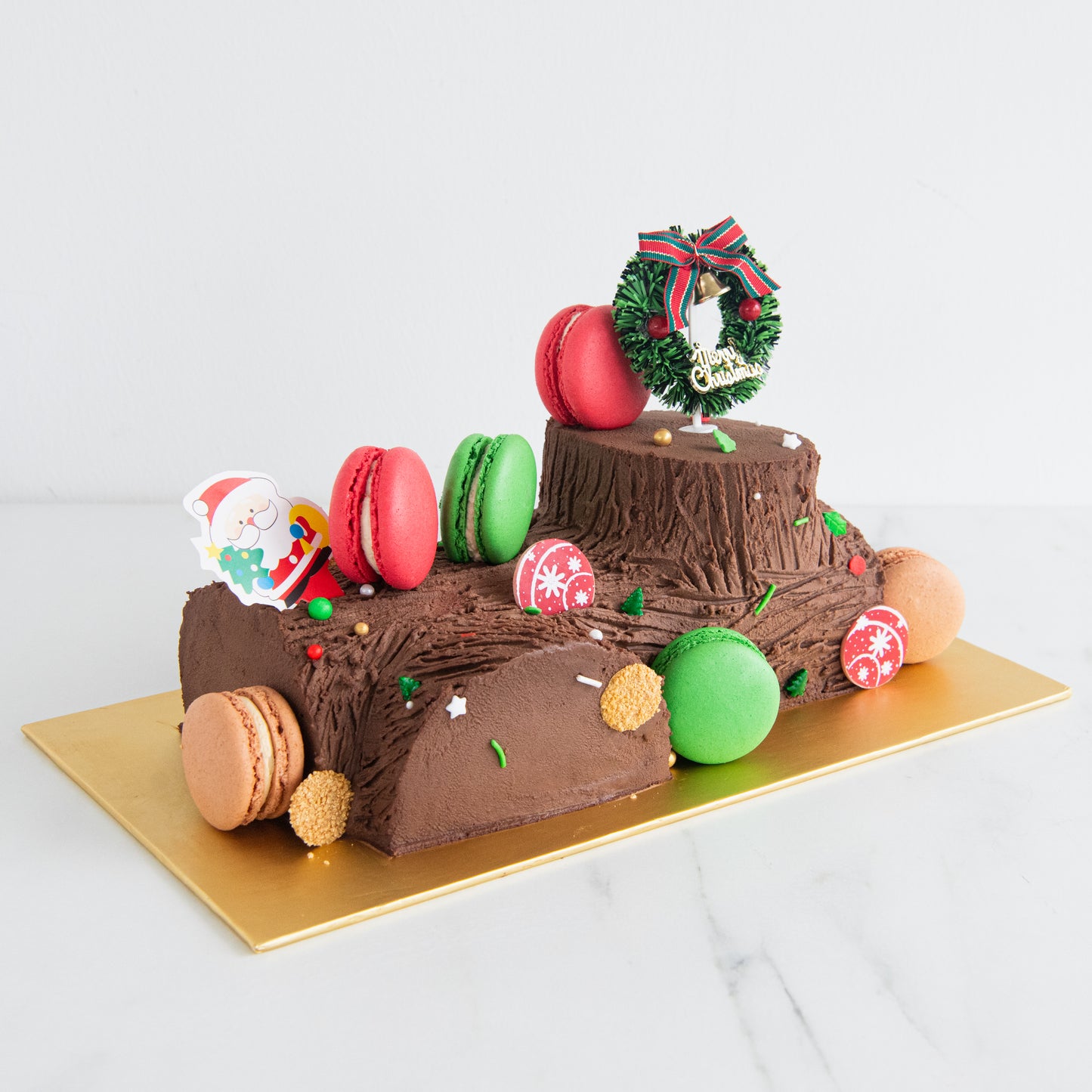 Ho ho ho! Merry Christmas | Santa's Woody Delight Log Cake 1kg | $68.80 Nett