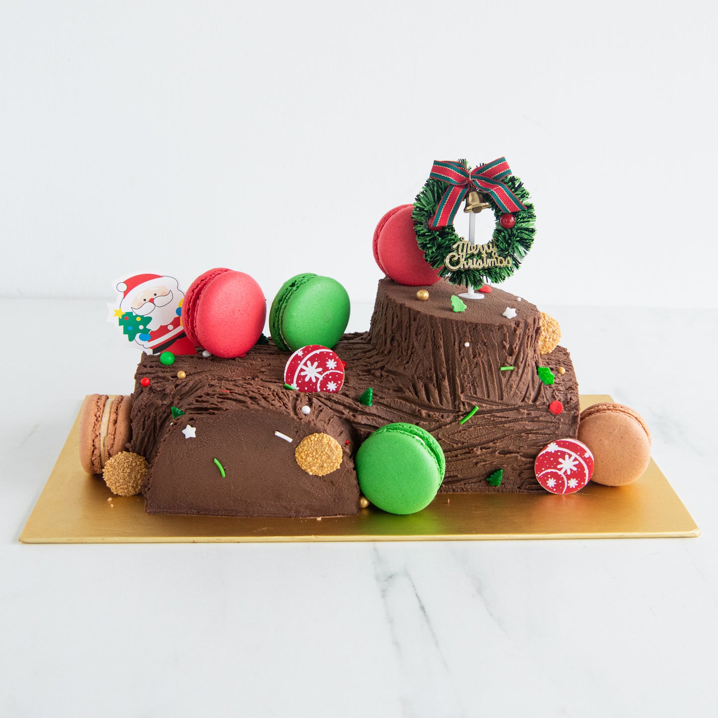 Ho ho ho! Merry Christmas | Santa's Woody Delight Log Cake 1kg | $68.80 Nett