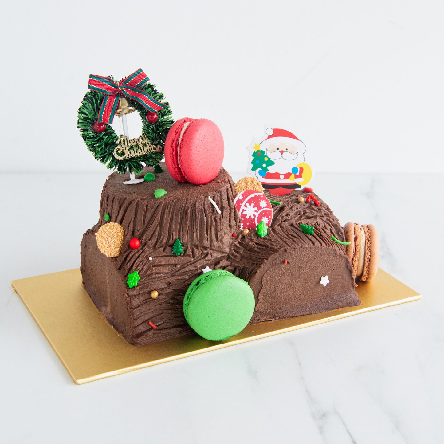 Ho ho ho! Merry Christmas | Santa's Woody Delight Petite Log Cake 0.5kg | $48.80 Nett