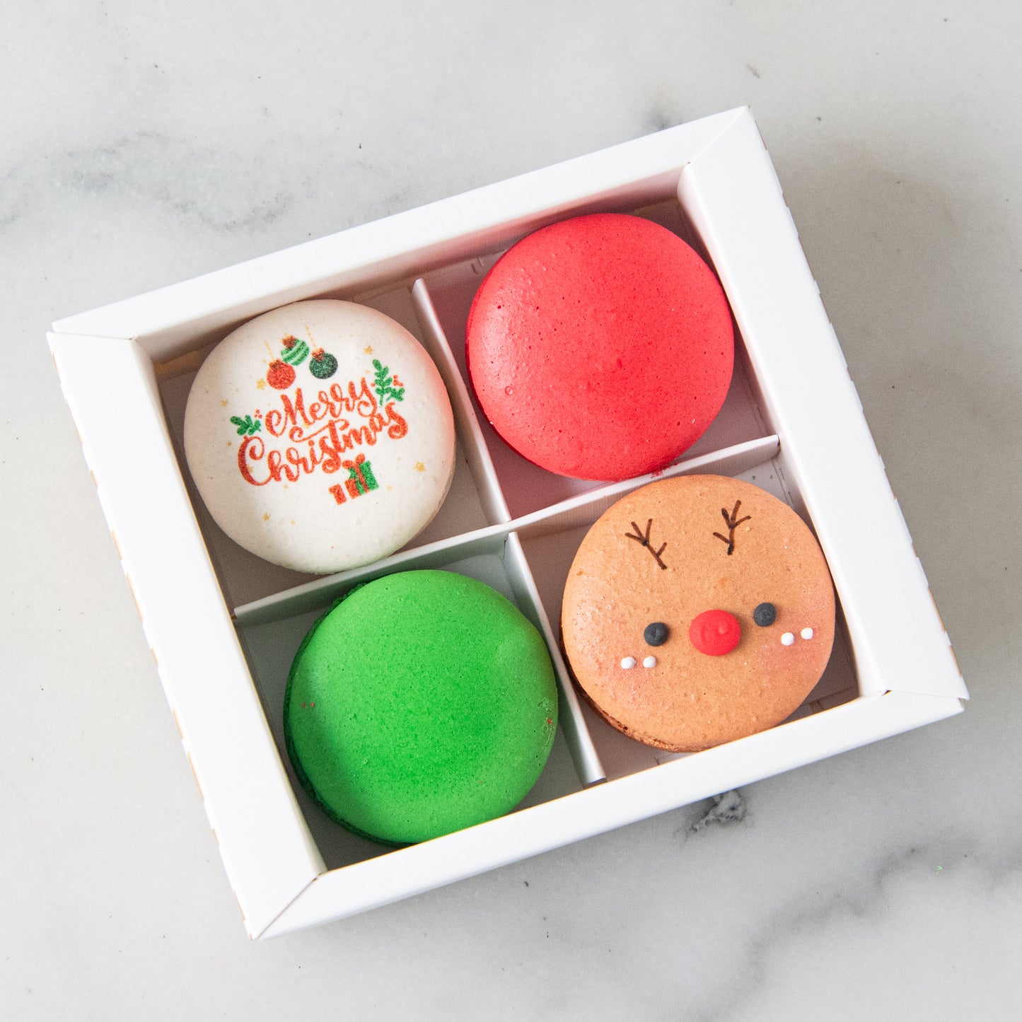 Ho ho ho! Merry Christmas | 4in1 Rudolf red nosed reindeer Macaron | $12.80 Nett