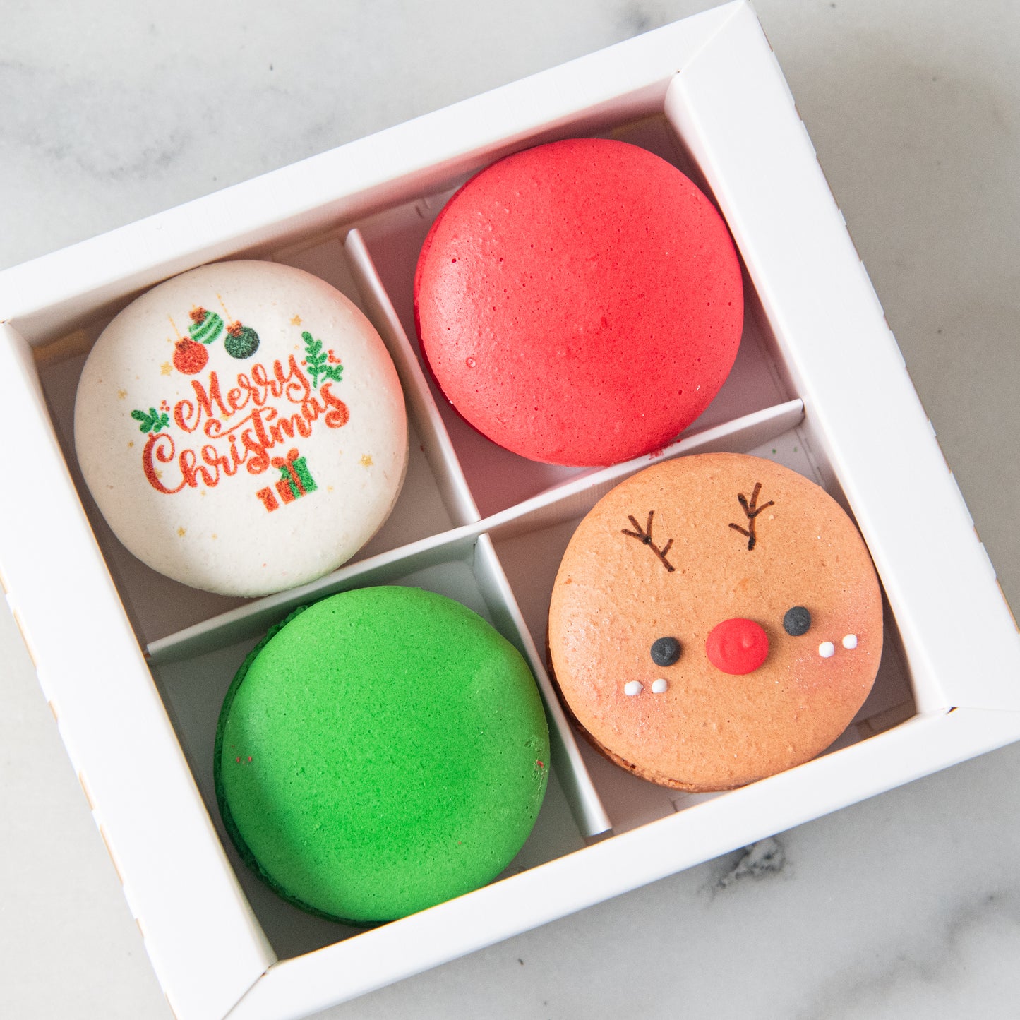 Ho ho ho! Merry Christmas | 4in1 Rudolf red nosed reindeer Macaron | $12.80 Nett