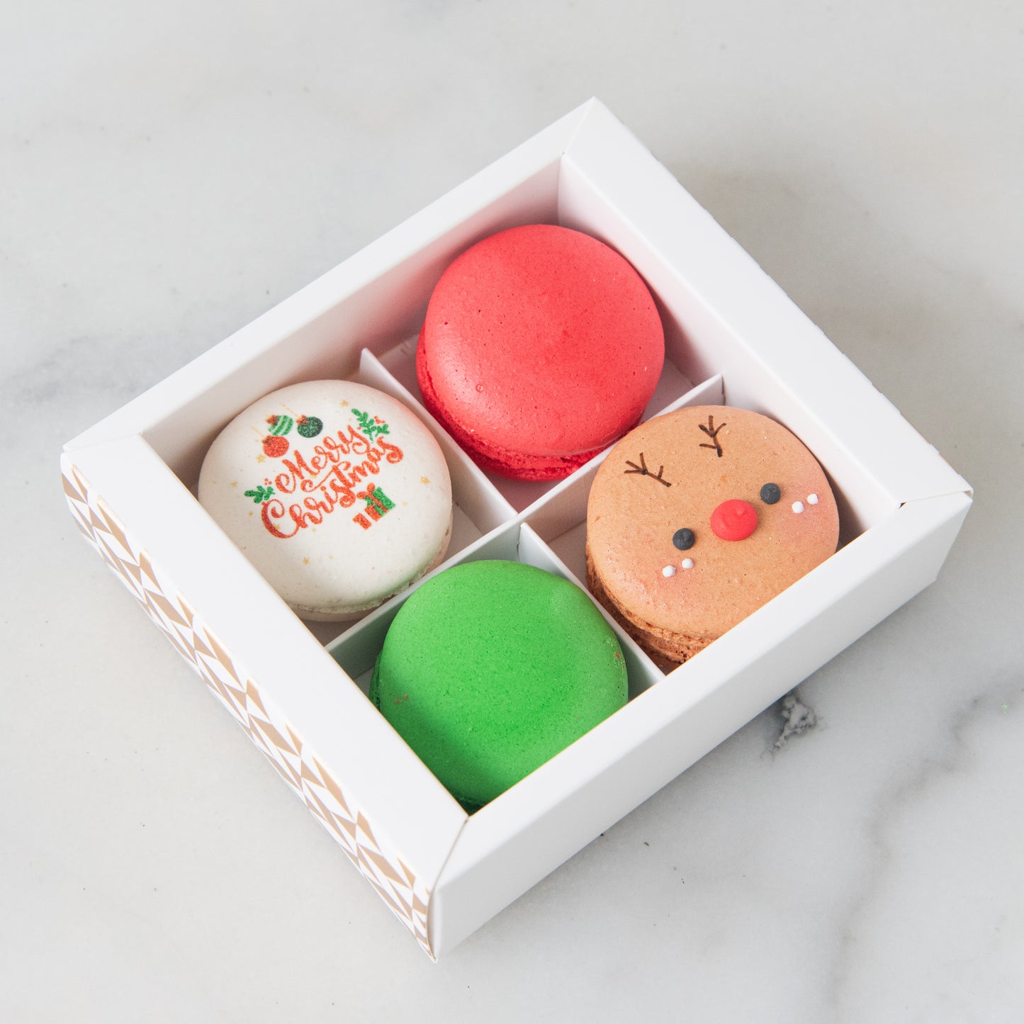 Ho ho ho! Merry Christmas | 4in1 Rudolf red nosed reindeer Macaron | $12.80 Nett