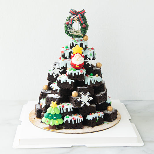 Ho Ho Ho! Merry Christmas | Snowy Brownie Tower | $128 Nett