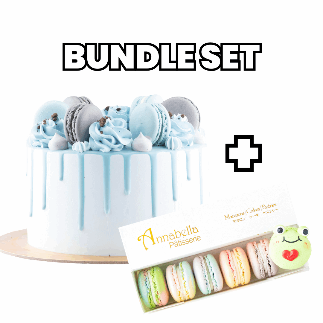 Bundle Set | Cookies & Cream Cake Upsize + 6pcs M1 Macarons | $80.80 Nett