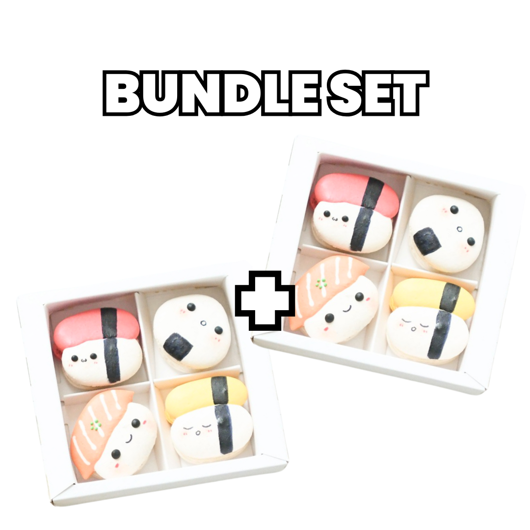 11.11 Sales! Bundle Set | 4pcs Kawaii Sushi Macarons bundle of 2 | $25.90 only (u.p $51.20)