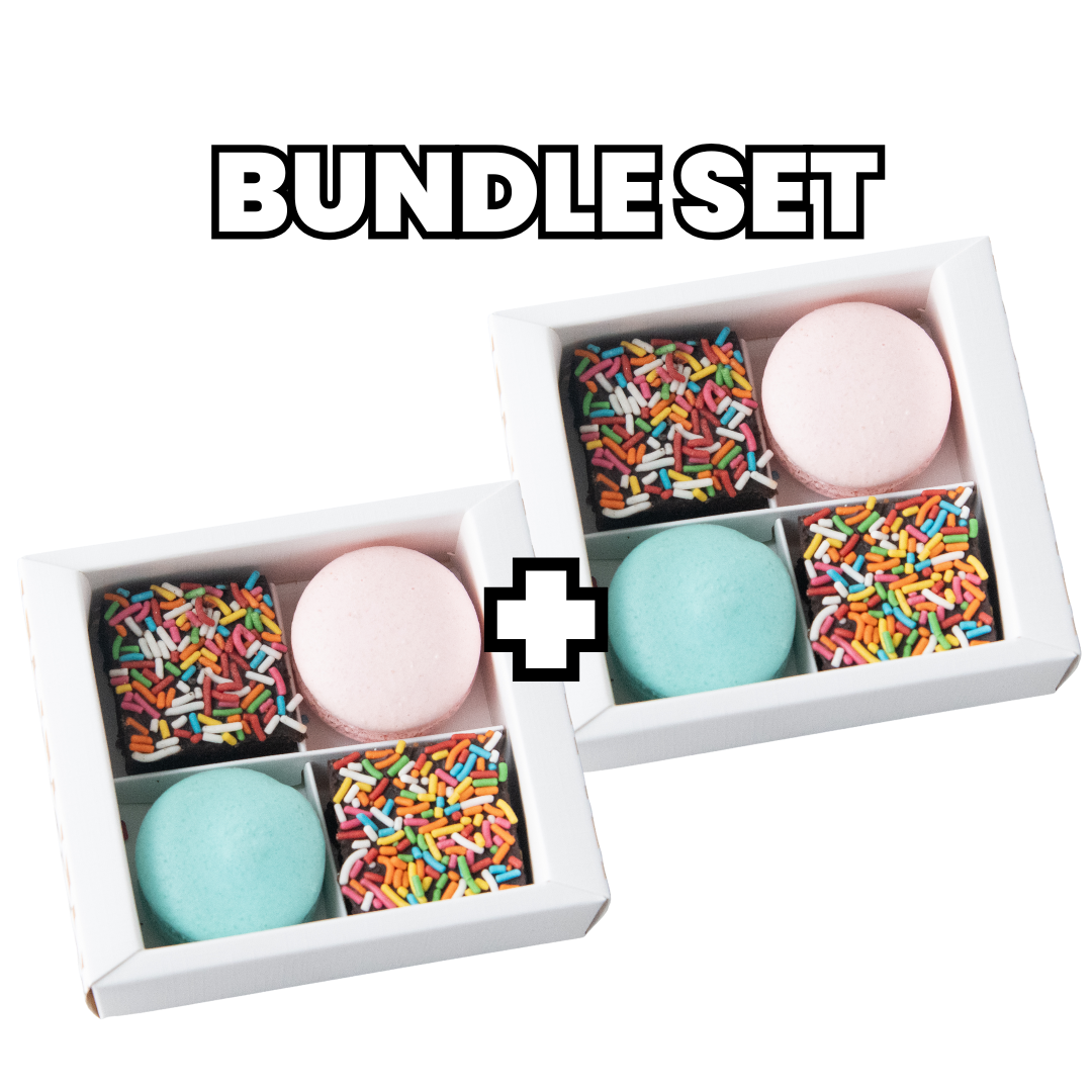 11.11 Sales! Bundle Set | 4pcs Macaron and Brownie Gift Set bundle of 2 | $20.80 only ($23.60 Nett)