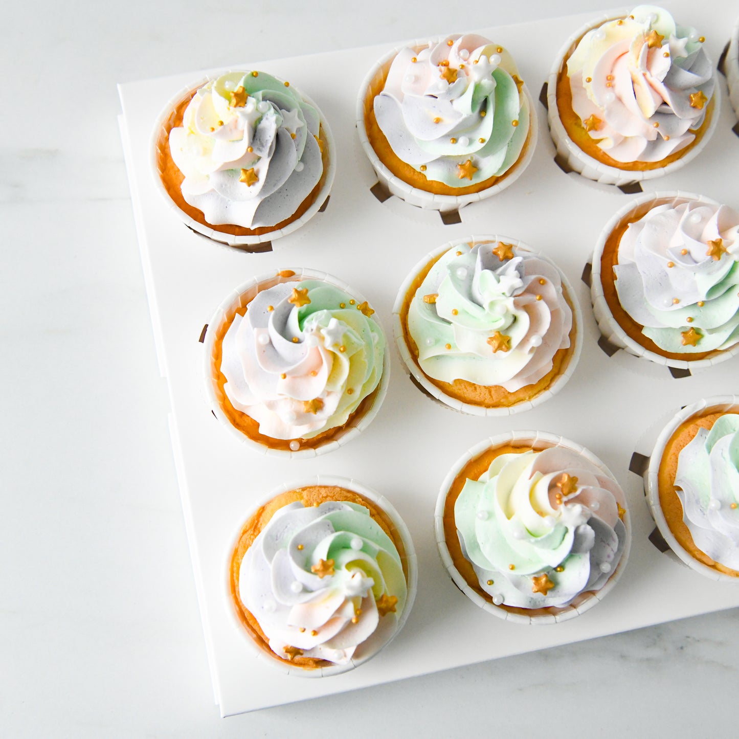 Rainbow Mini Cupcakes 16 pcs Set |  $48.80 nett only