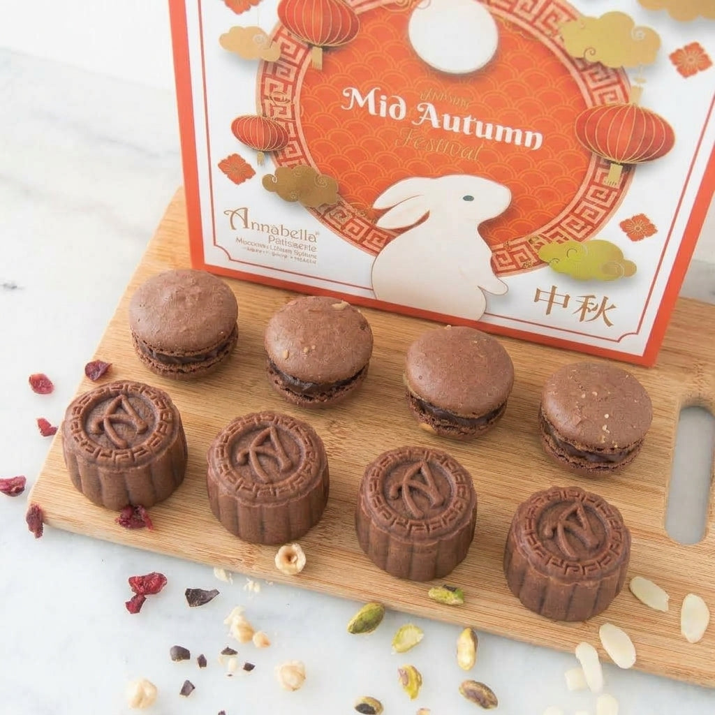 Happy Mid Autumn | Kunafa Snowskin Truffle Mooncakes 4+4pcs set | $48.80 (U.P. $138.00)