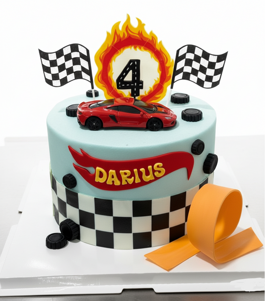 Customized Cake - Race Car Adventure Birthday Cake