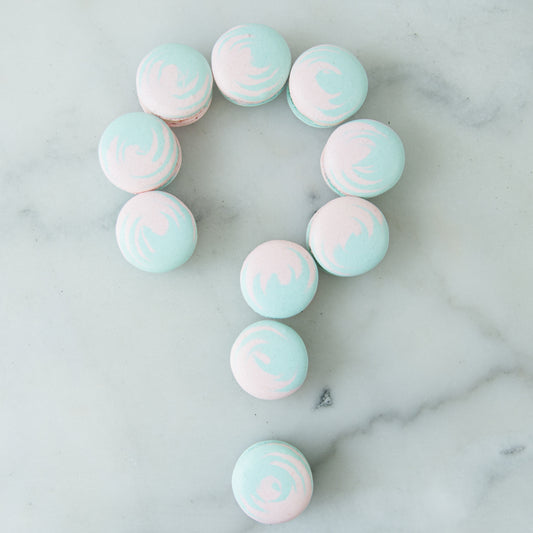 20pcs Gender Reveal Macarons In Gift Tray | $58.80 Nett