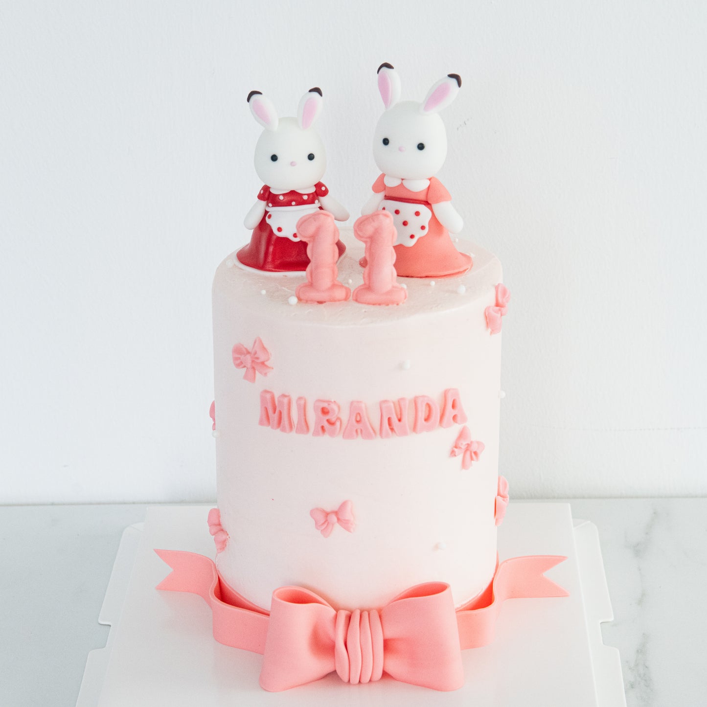 Customized Cake -   Bunny Sisters Celebration Cake