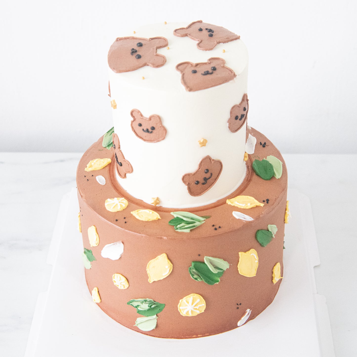 Customized Cake - Brown Bear theme Cake