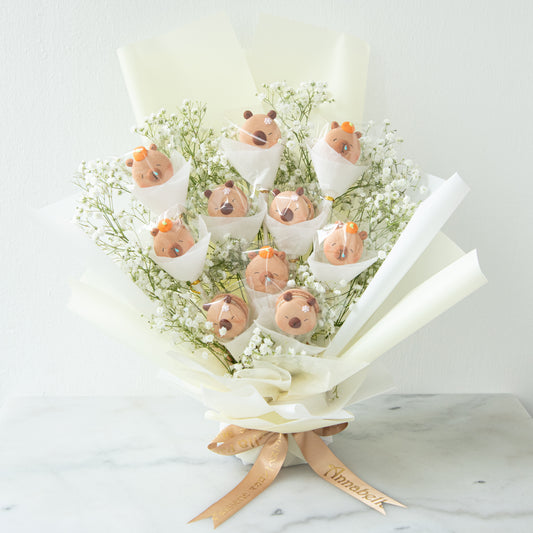 10.10 Sales! Capybara Macaron Bouquet | $128.80 only (u.p $258.00)