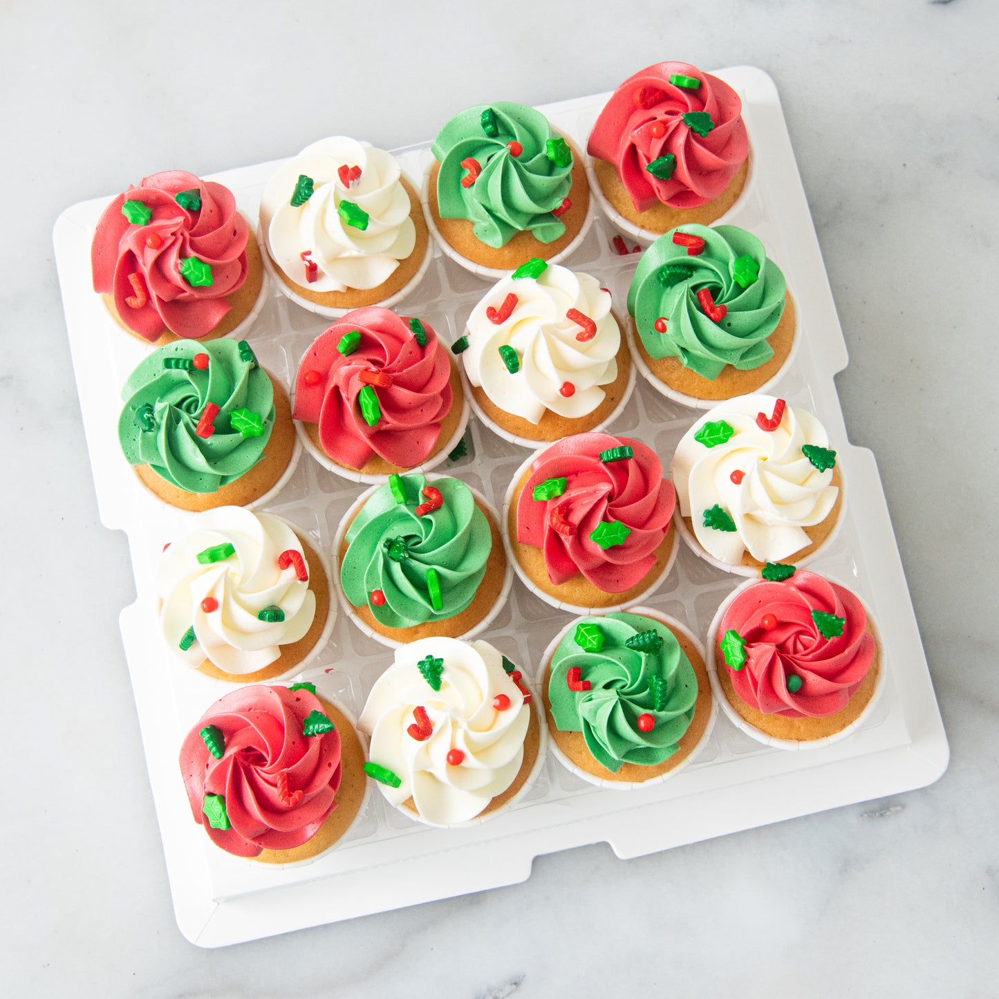 Ho ho ho! Merry Christmas | 16pc Jolly Christmas Cupcakes | $48.80 Nett