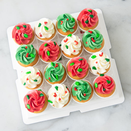 Ho ho ho! Merry Christmas | 16pc Jolly Christmas Cupcakes | $48.80 Nett
