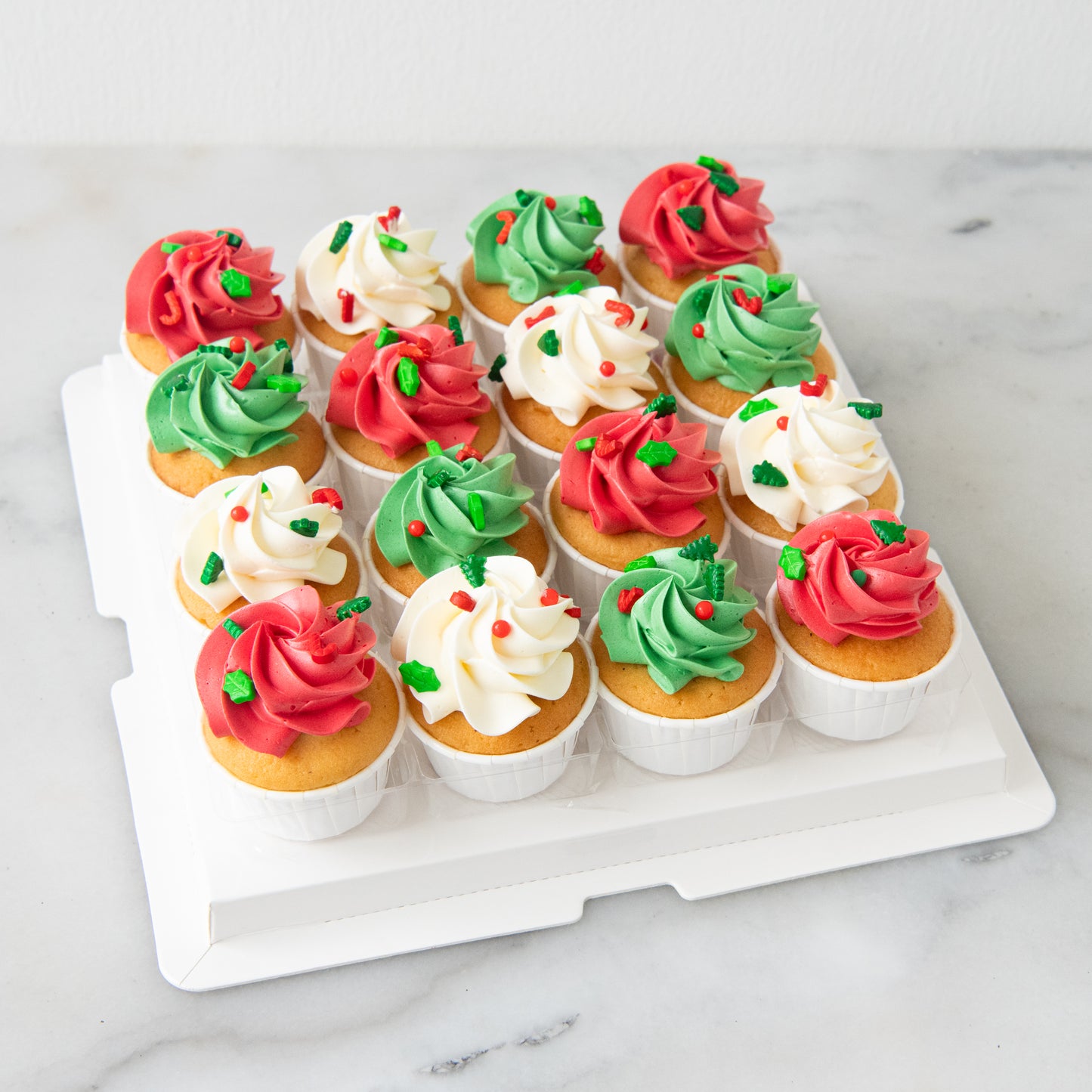 Ho ho ho! Merry Christmas | 16pc Jolly Christmas Cupcakes | $48.80 Nett