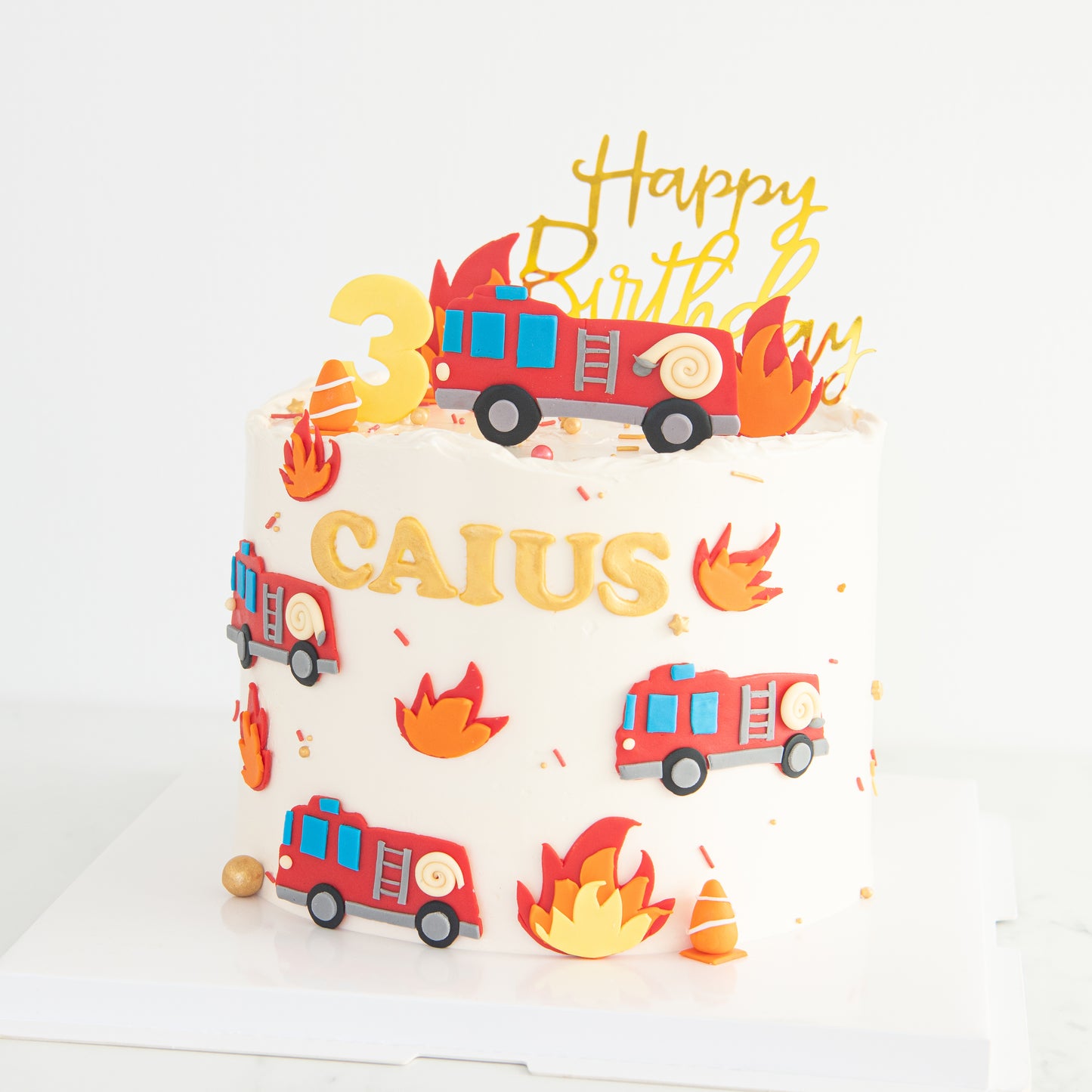 Customized Cake - Firetruck theme Cake