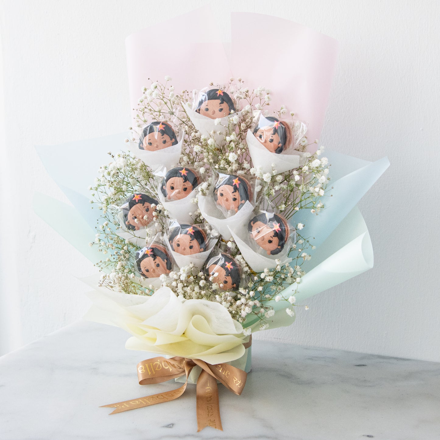 10.10 Sales! Disney Princess Moana Macaron Bouquet | $128.80 only (u.p $258.00)