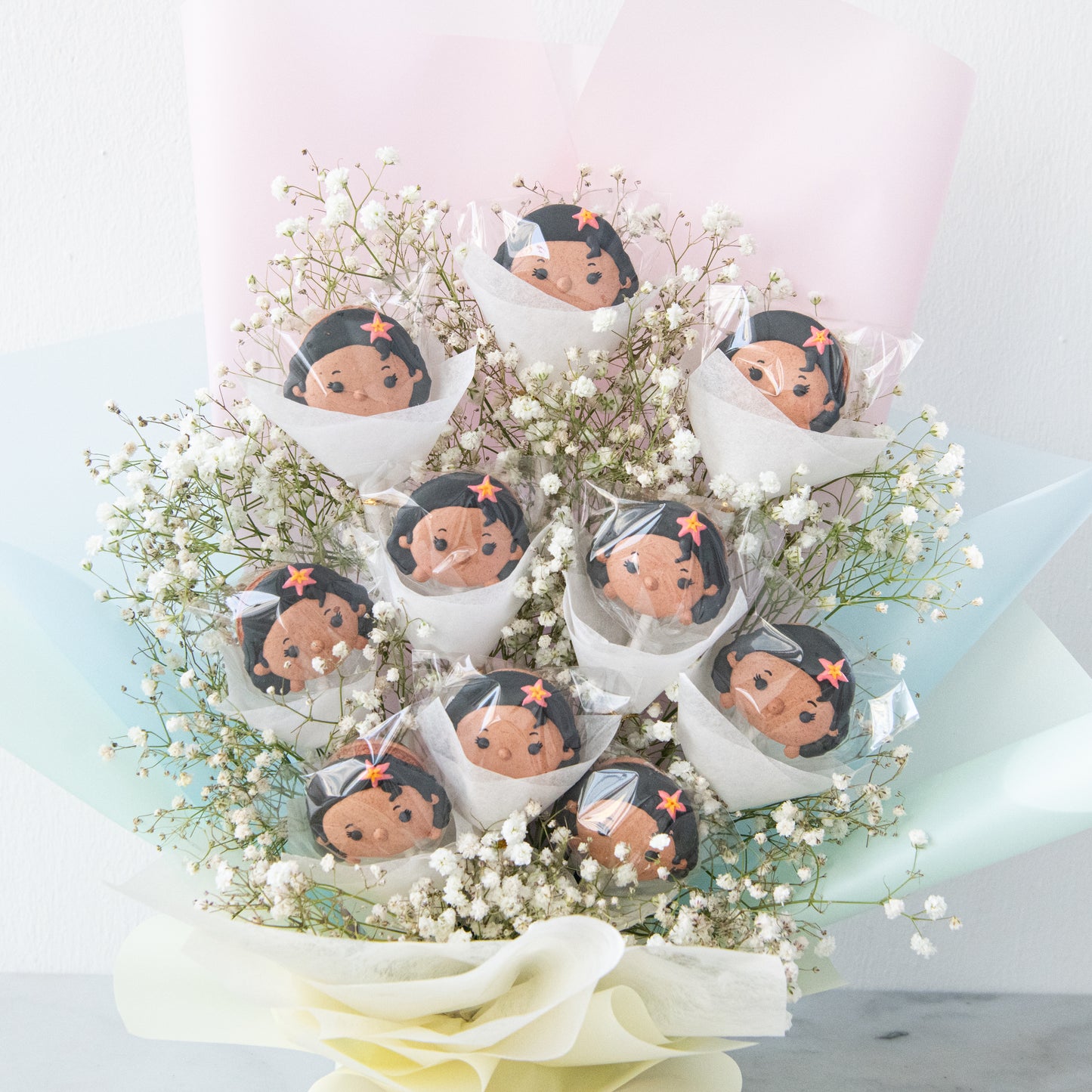 10.10 Sales! Disney Princess Moana Macaron Bouquet | $128.80 only (u.p $258.00)