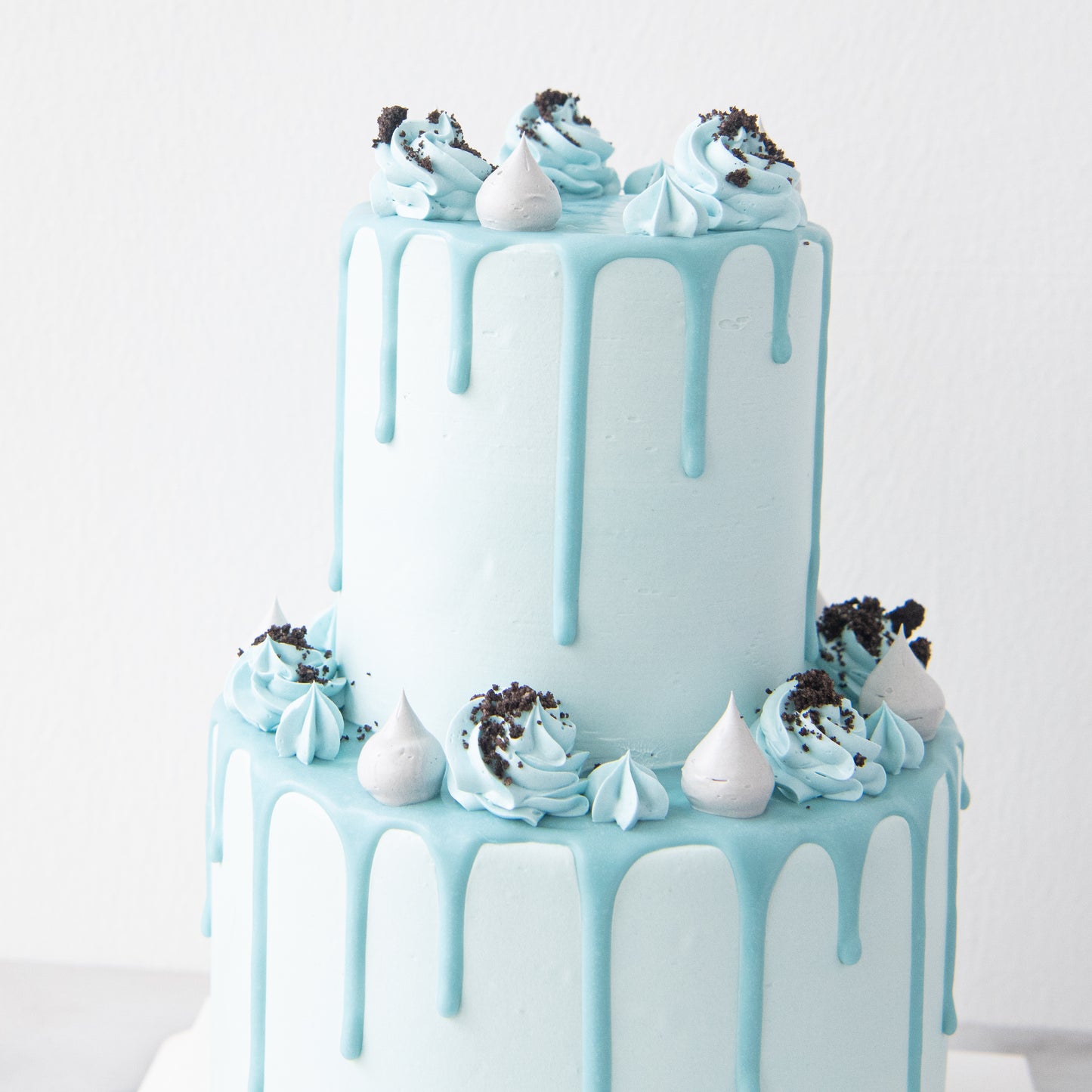 2-Tiers Cookies and Cream Cake with 9pcs Macaron (Customised Pre order 3 days in advance)