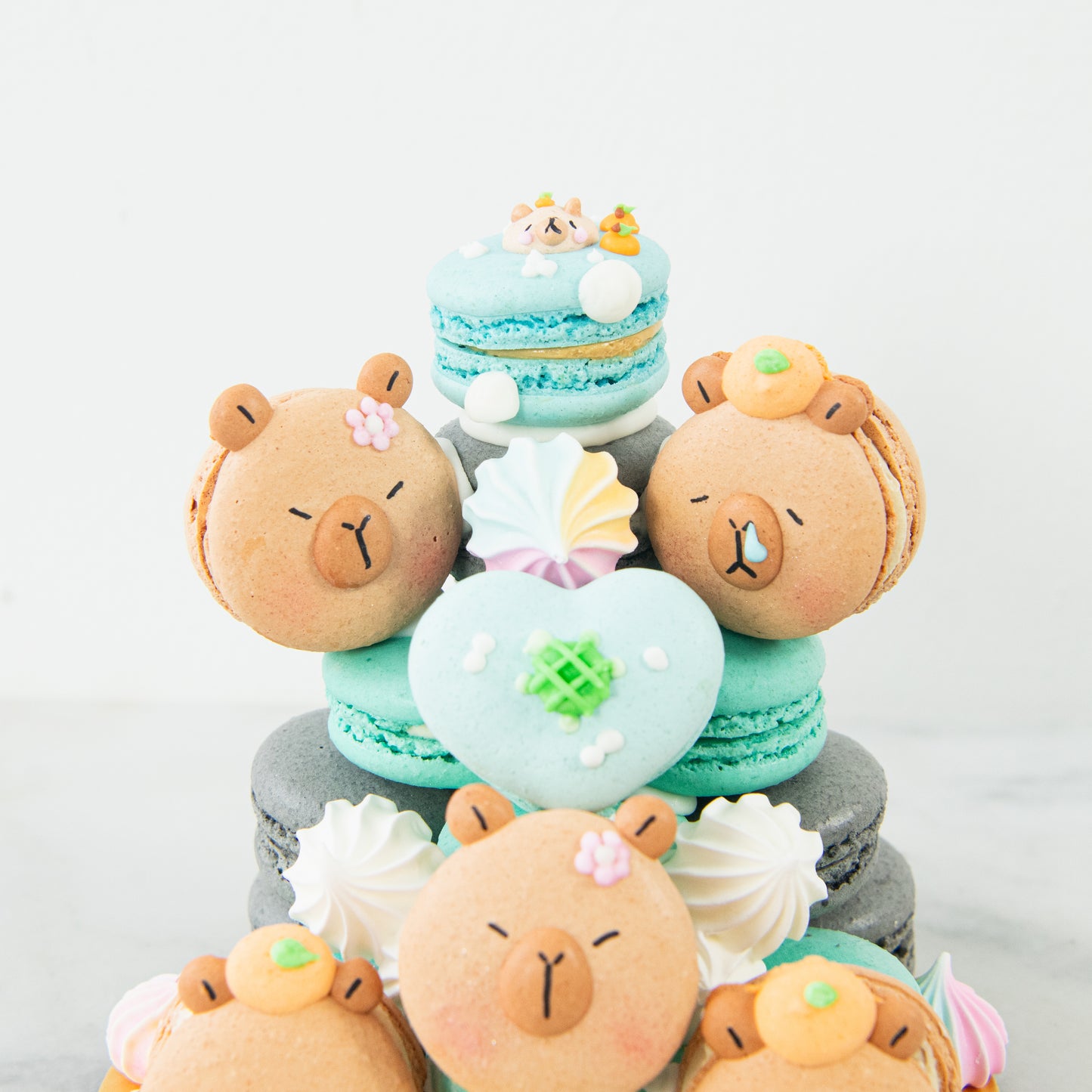 Capybara Mini Macaron Tower | $88 Nett