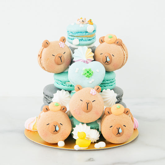 Capybara Mini Macaron Tower | $88 Nett