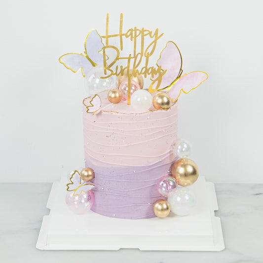 Customized Cake - Butterfly Dreams Birthday Cake
