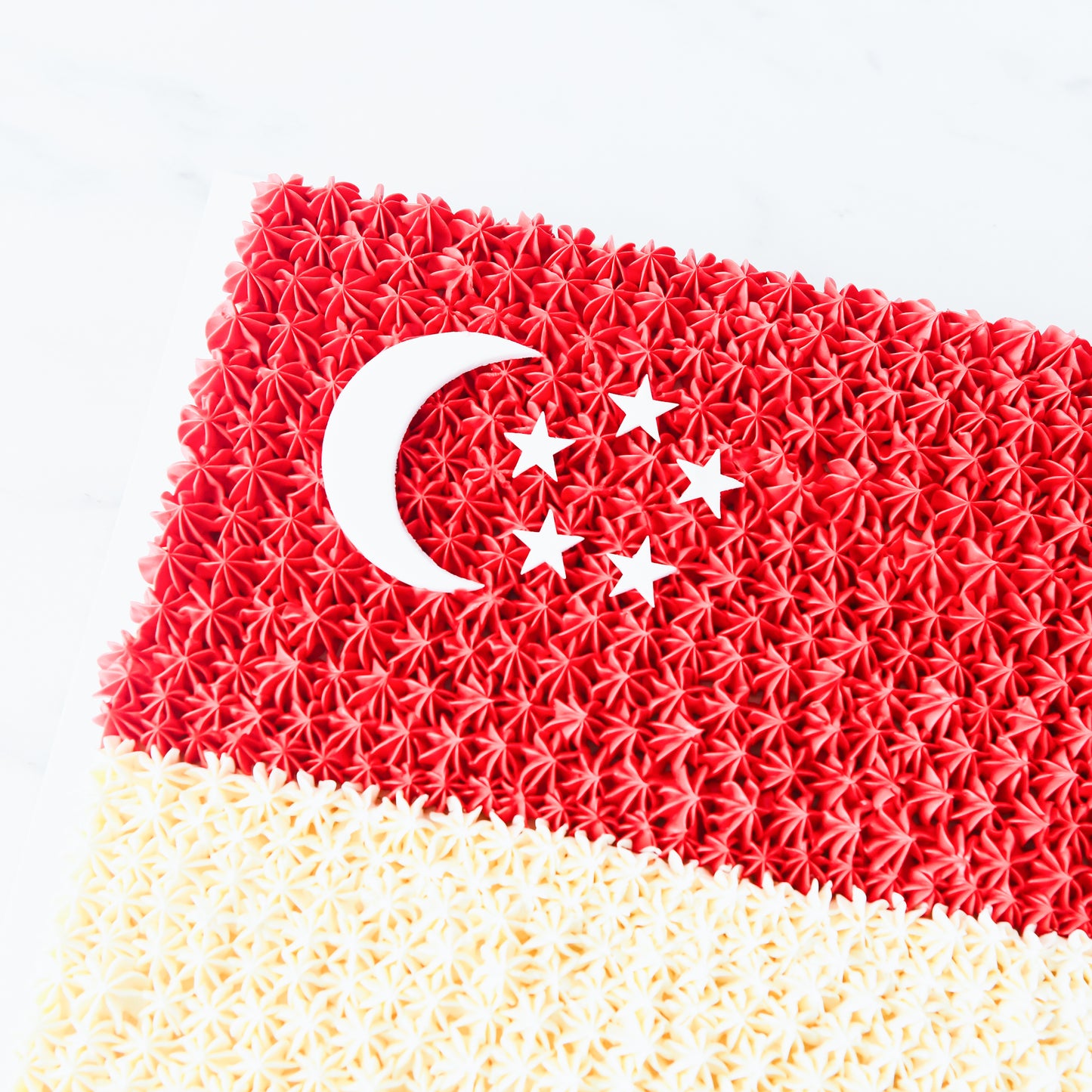 Happy National Day | Red Velvet Singapore Flag Cake - 2.5 kg | $228 nett only