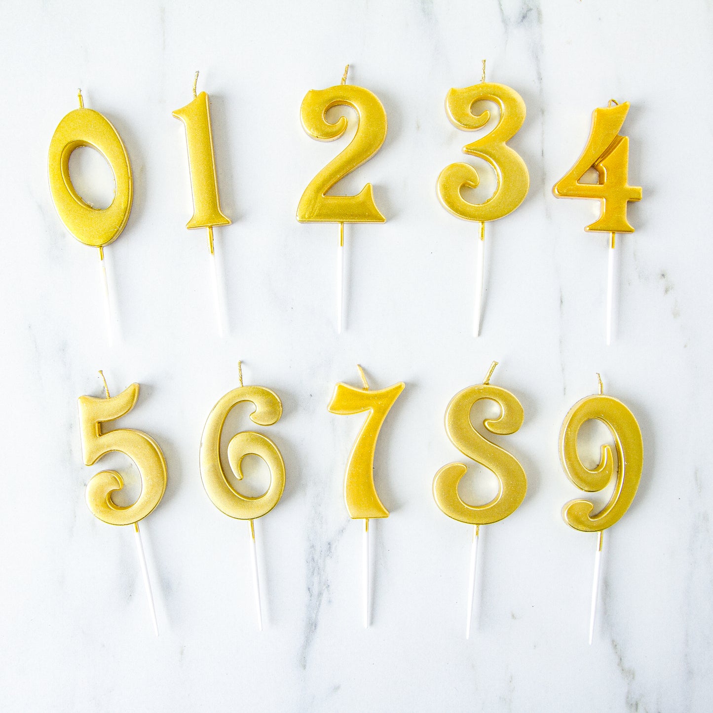 Gold Number Candle | $3.20/pc